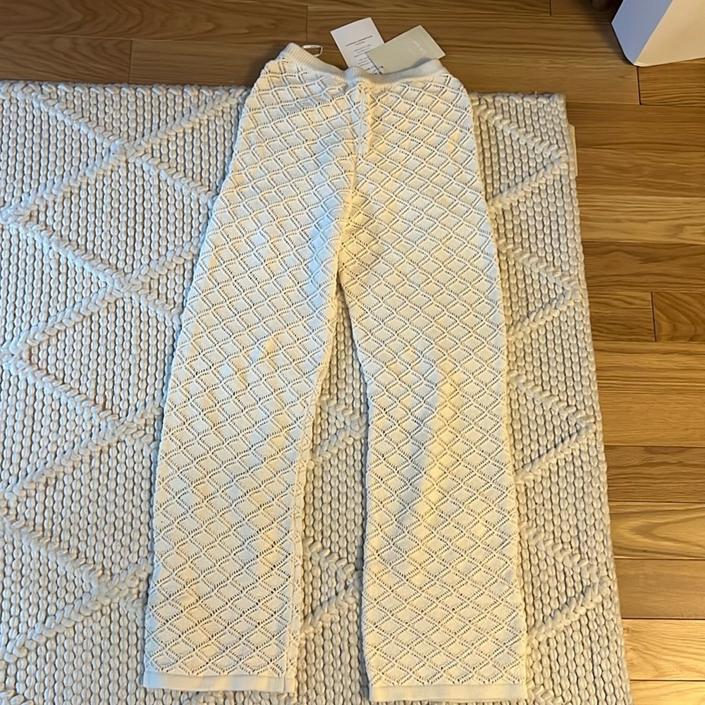 Sabo Skirt cream Knit Beach Pants NWT size 4/S